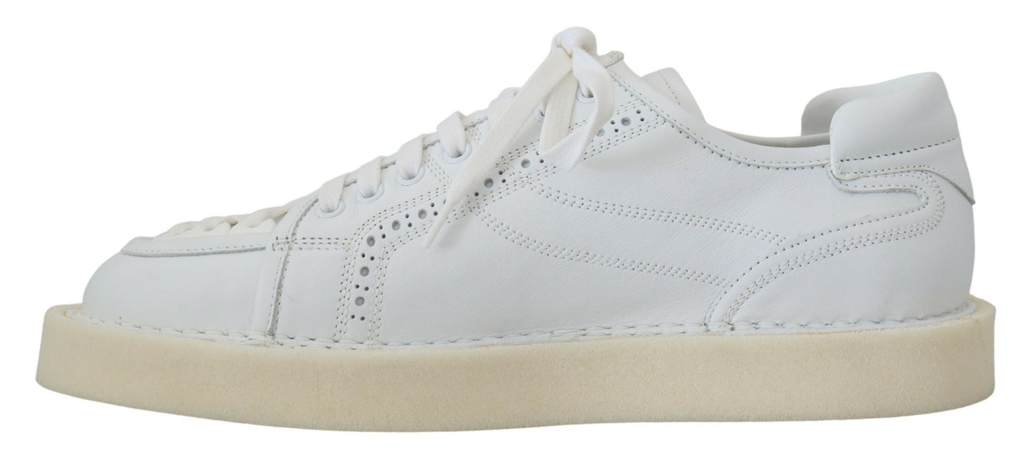 Dolce &amp; Gabbana Eleganti sneakers basse bianche Oxford