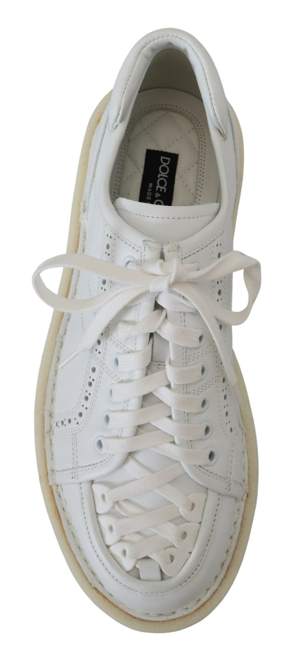 Dolce &amp; Gabbana Eleganti sneakers basse bianche Oxford