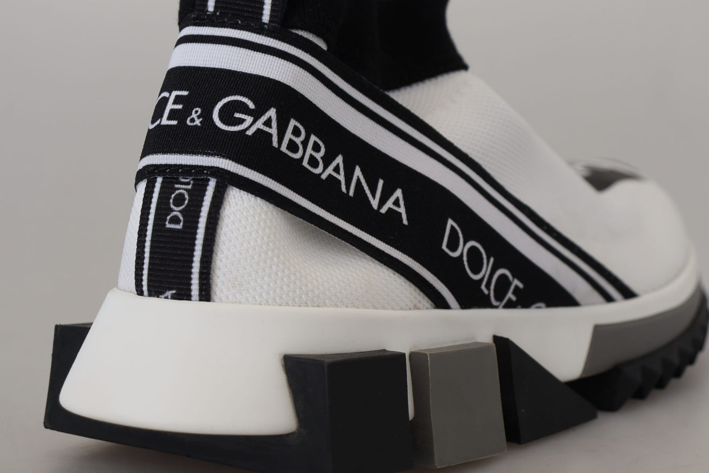 Dolce &amp; Gabbana Chic Scarpe da ginnastica slip-on Sorrento bianche e nere