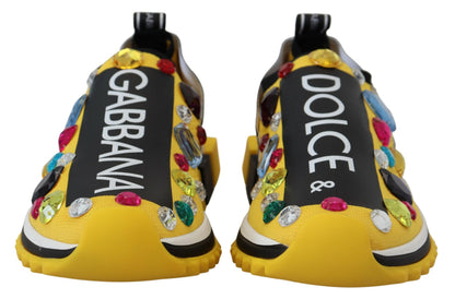 Dolce &amp; Gabbana Sneakers in pregiato tessuto tecnico giallo