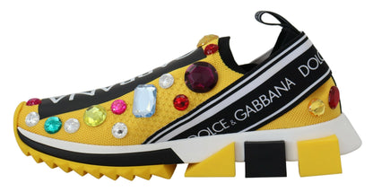 Dolce &amp; Gabbana Sneakers in pregiato tessuto tecnico giallo