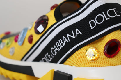 Dolce &amp; Gabbana Sneakers in pregiato tessuto tecnico giallo