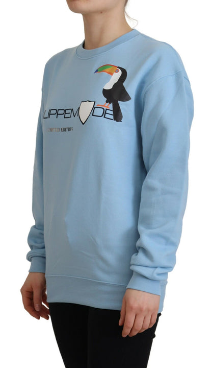 Maglione decorato con logo azzurro chic Philippe Model