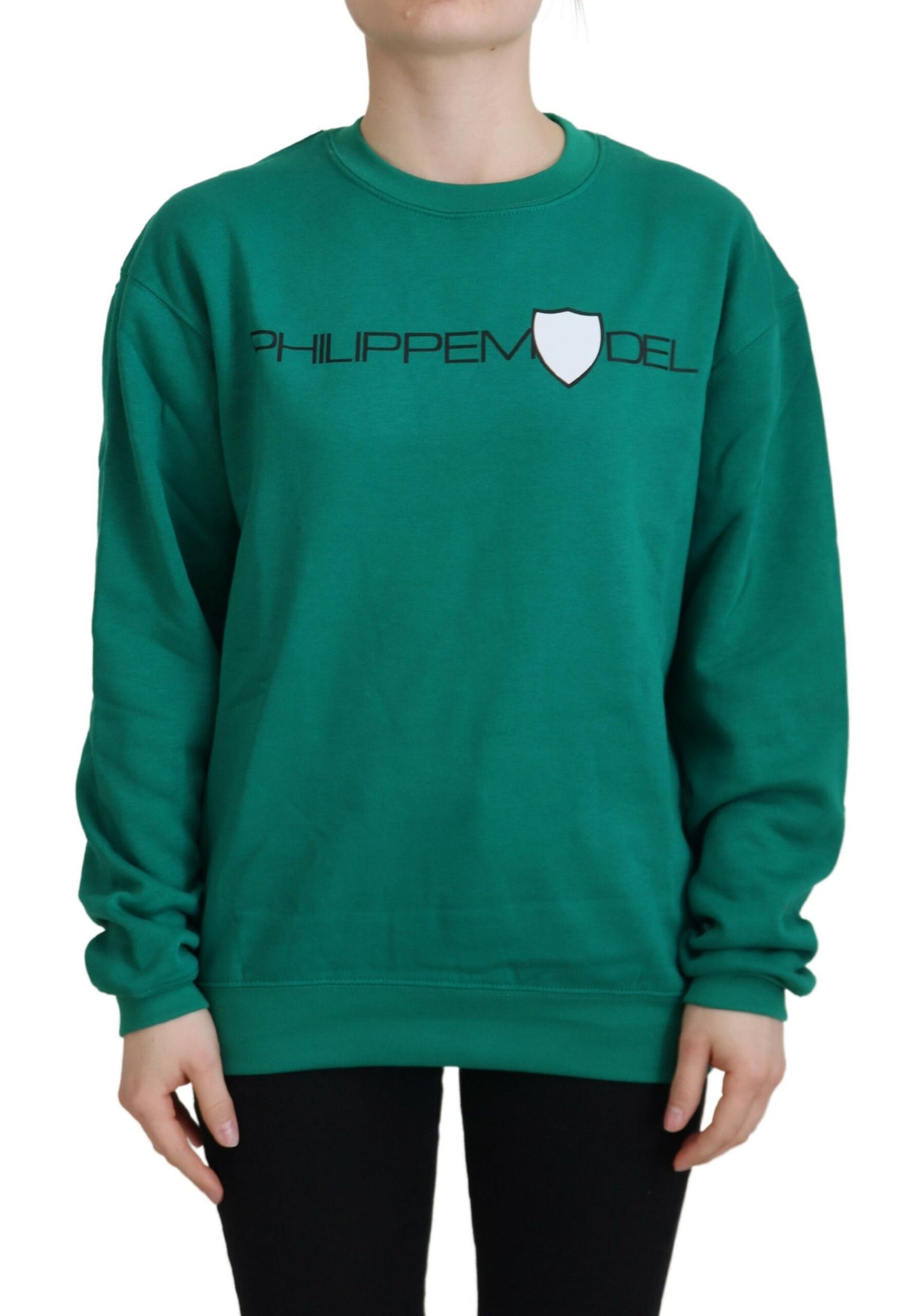 Maglione a maniche lunghe stampato verde chic Philippe Model