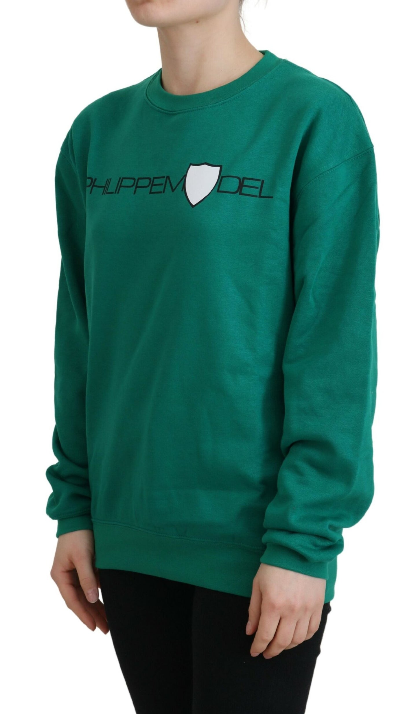 Maglione a maniche lunghe stampato verde chic Philippe Model