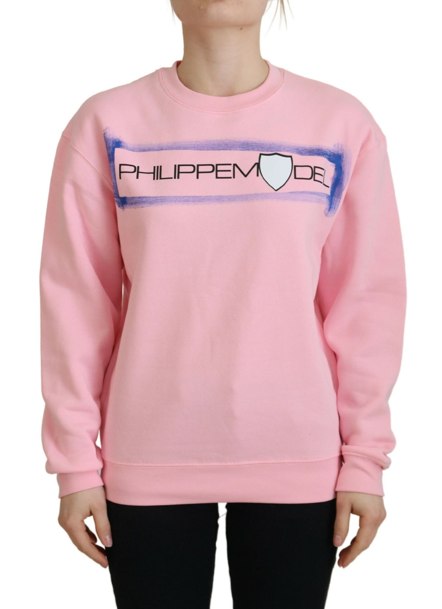 Maglione pullover a maniche lunghe rosa elegante Philippe Model