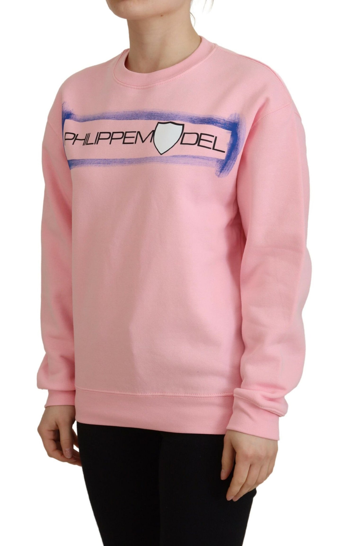 Maglione pullover a maniche lunghe rosa elegante Philippe Model