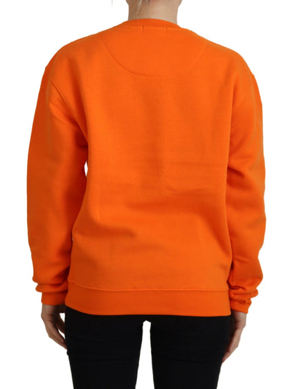 Maglione pullover a maniche lunghe stampato arancione Philippe Model Chic