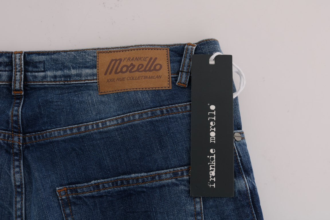 Jeans Frankie Morello Chic slim fit blu effetto consumato