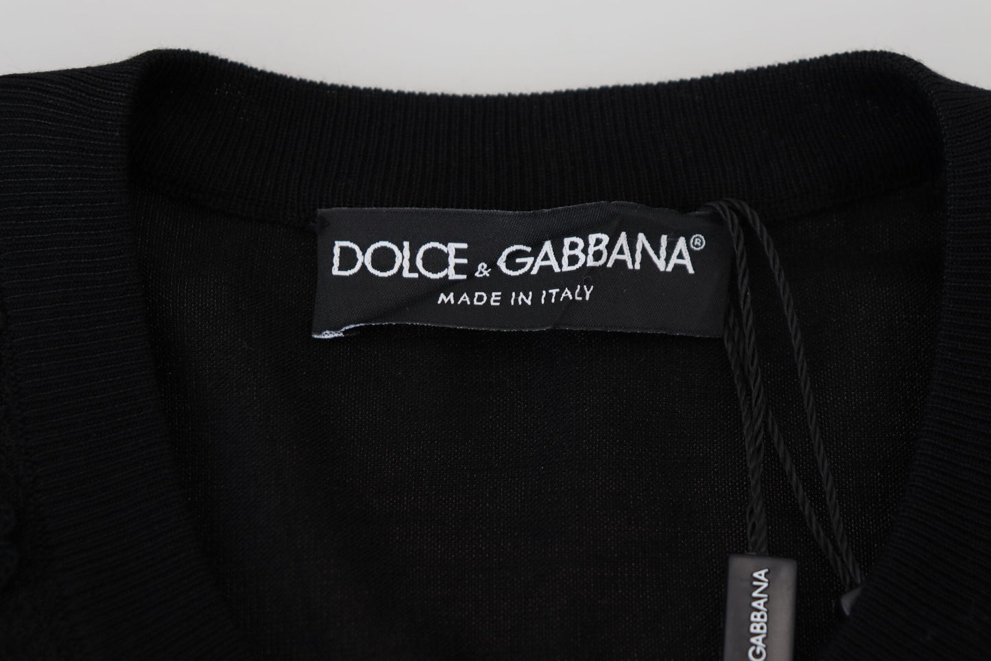 Dolce &amp; Gabbana Элегантный черный кружевной кардиган с цветочным принтом