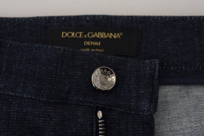 Denim Dolce &amp; Gabbana a vita alta e gamba dritta