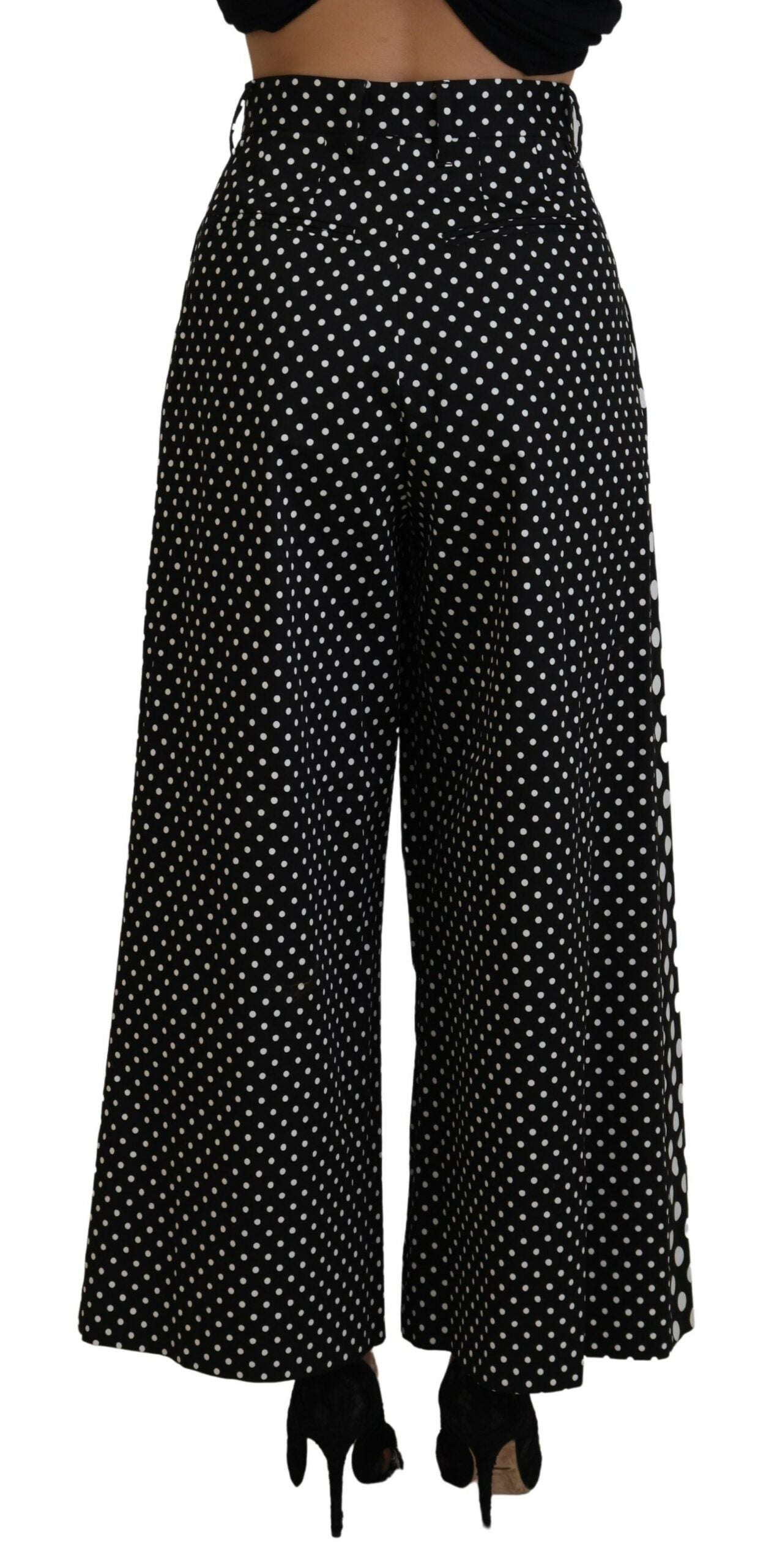 Pantaloni eleganti a pois a vita alta di Dolce &amp; Gabbana