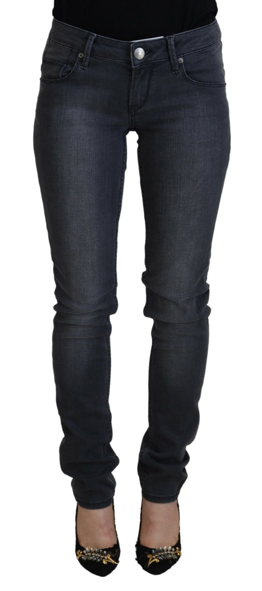 Jeans skinny Acht Chic grigi a vita bassa