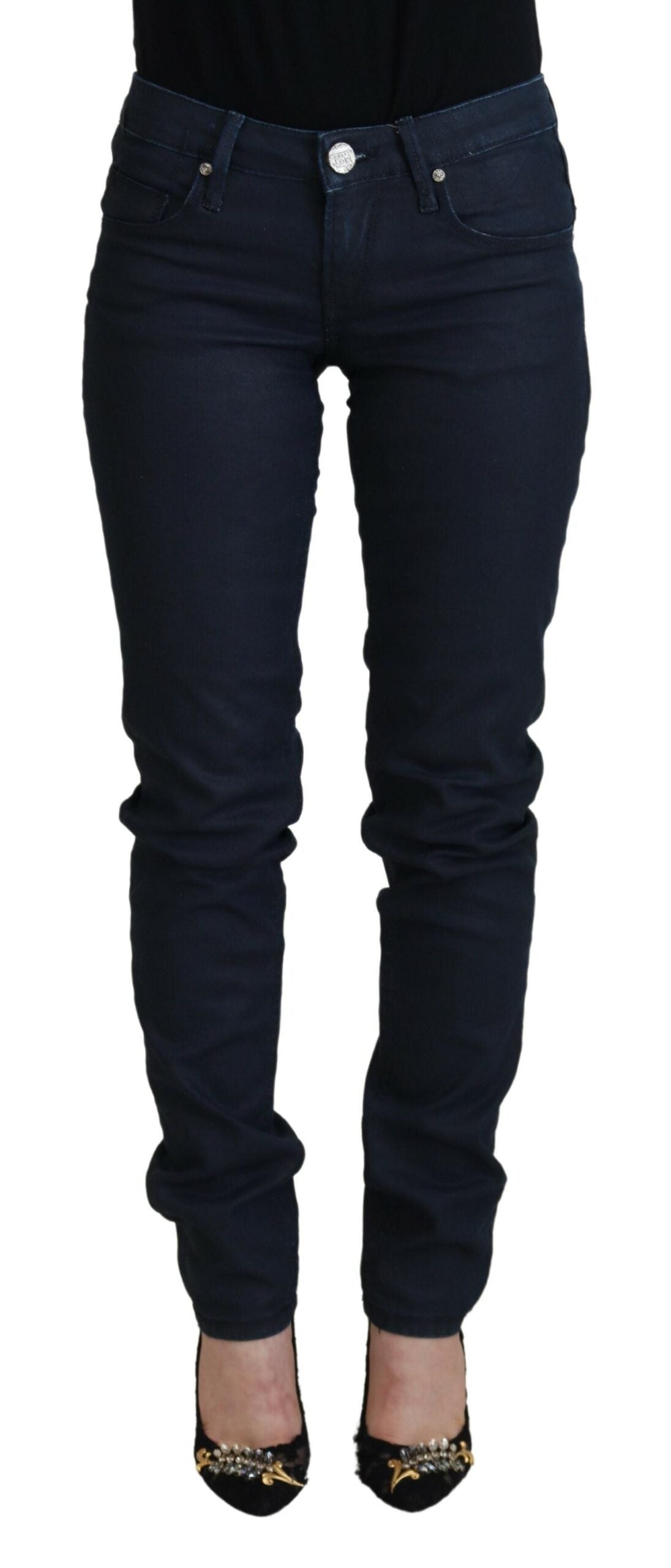 Jeans skinny Acht Chic a vita bassa in blu