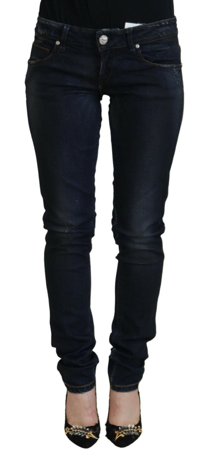 Pantaloni skinny in denim a vita bassa Acht Chic