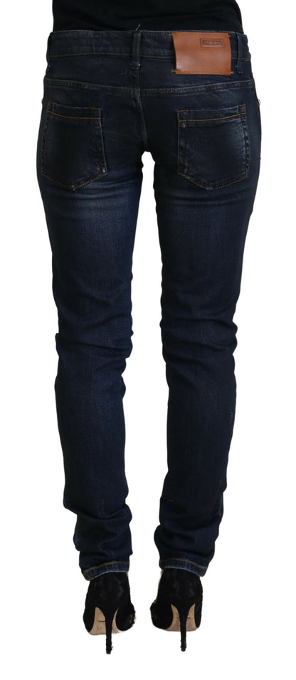 Pantaloni skinny in denim a vita bassa Acht Chic