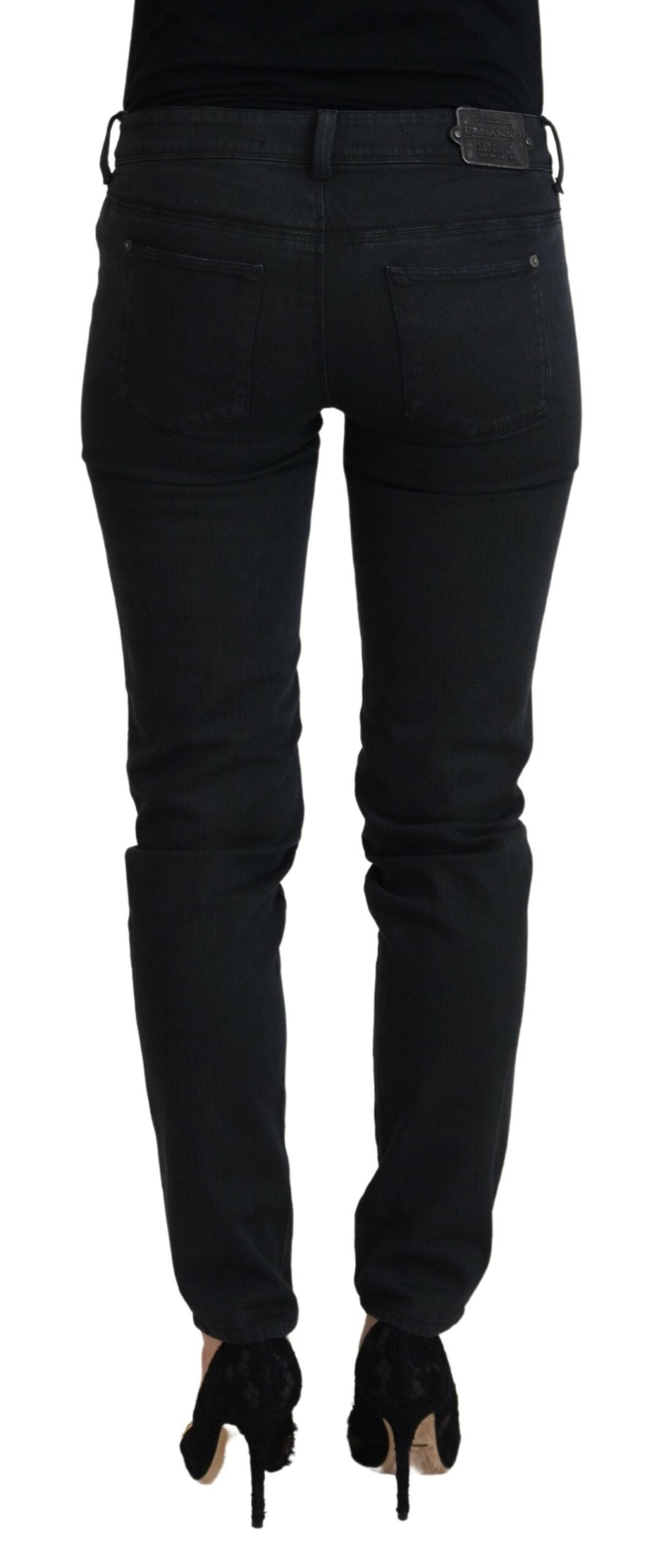 Ermanno Scervino Jeans skinny neri chic a vita bassa