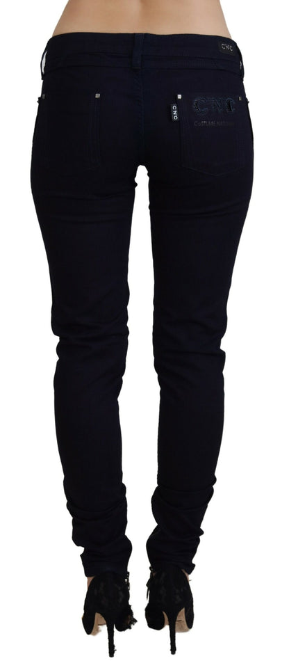 Costume National Chic Black Low Waist Denim Skinny Jeans