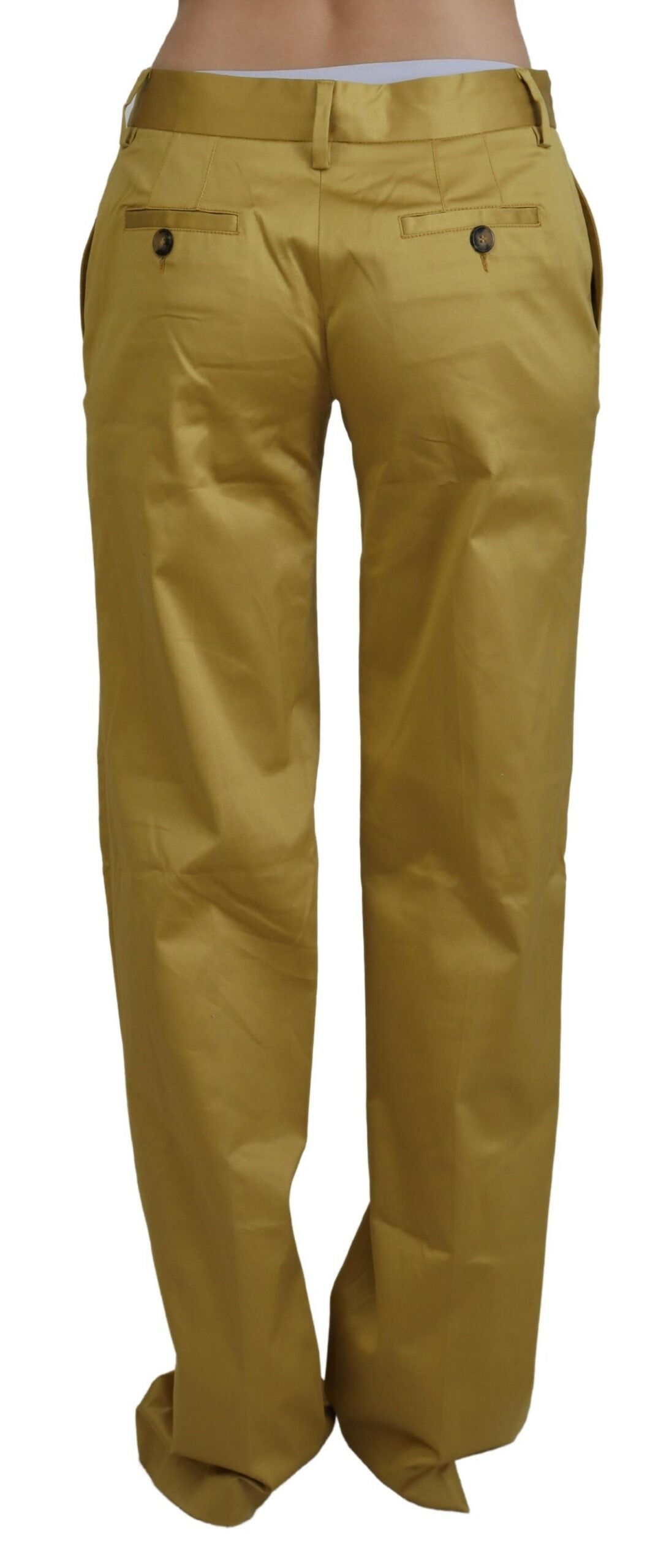 Pantaloni Just Cavalli eleganti dal taglio dritto color oro