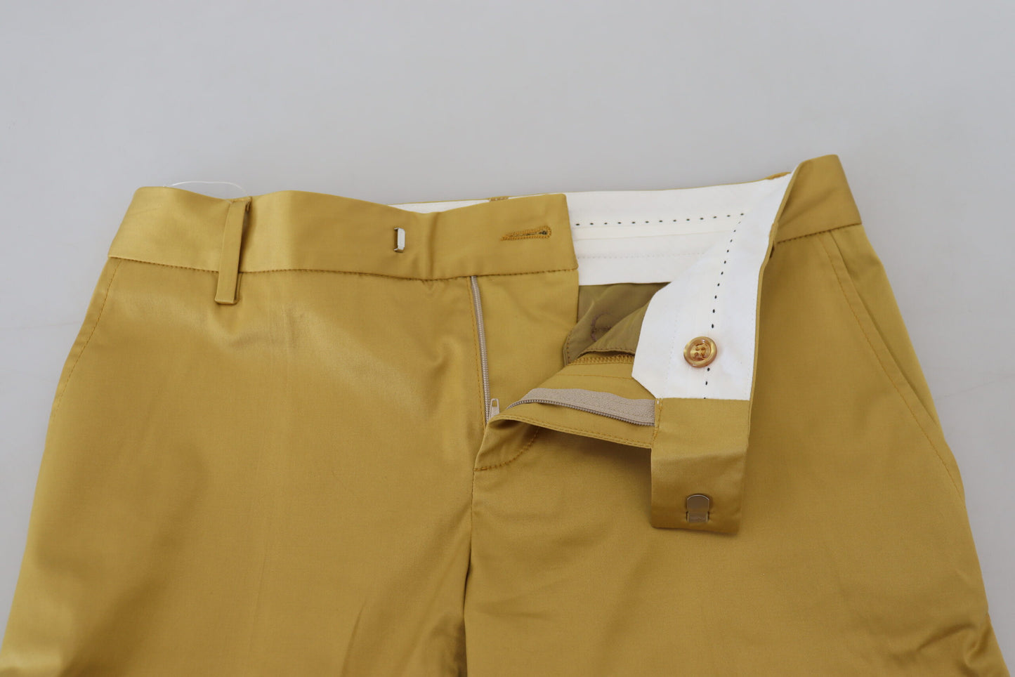 Pantaloni Just Cavalli eleganti dal taglio dritto color oro