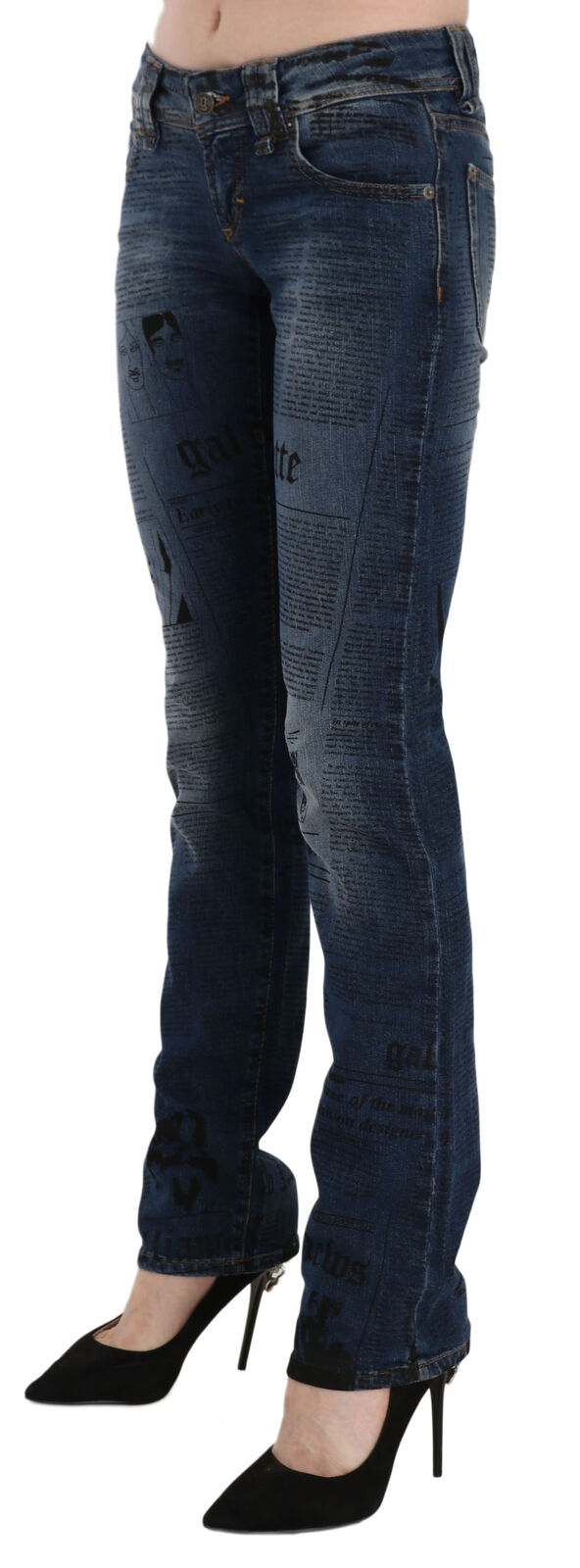 John Galliano Chic Blue Gazette Skinny Denim