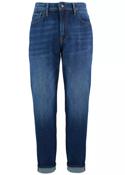 Jeans da uomo in cotone blu vestibilità regolare Yes Zee Chic