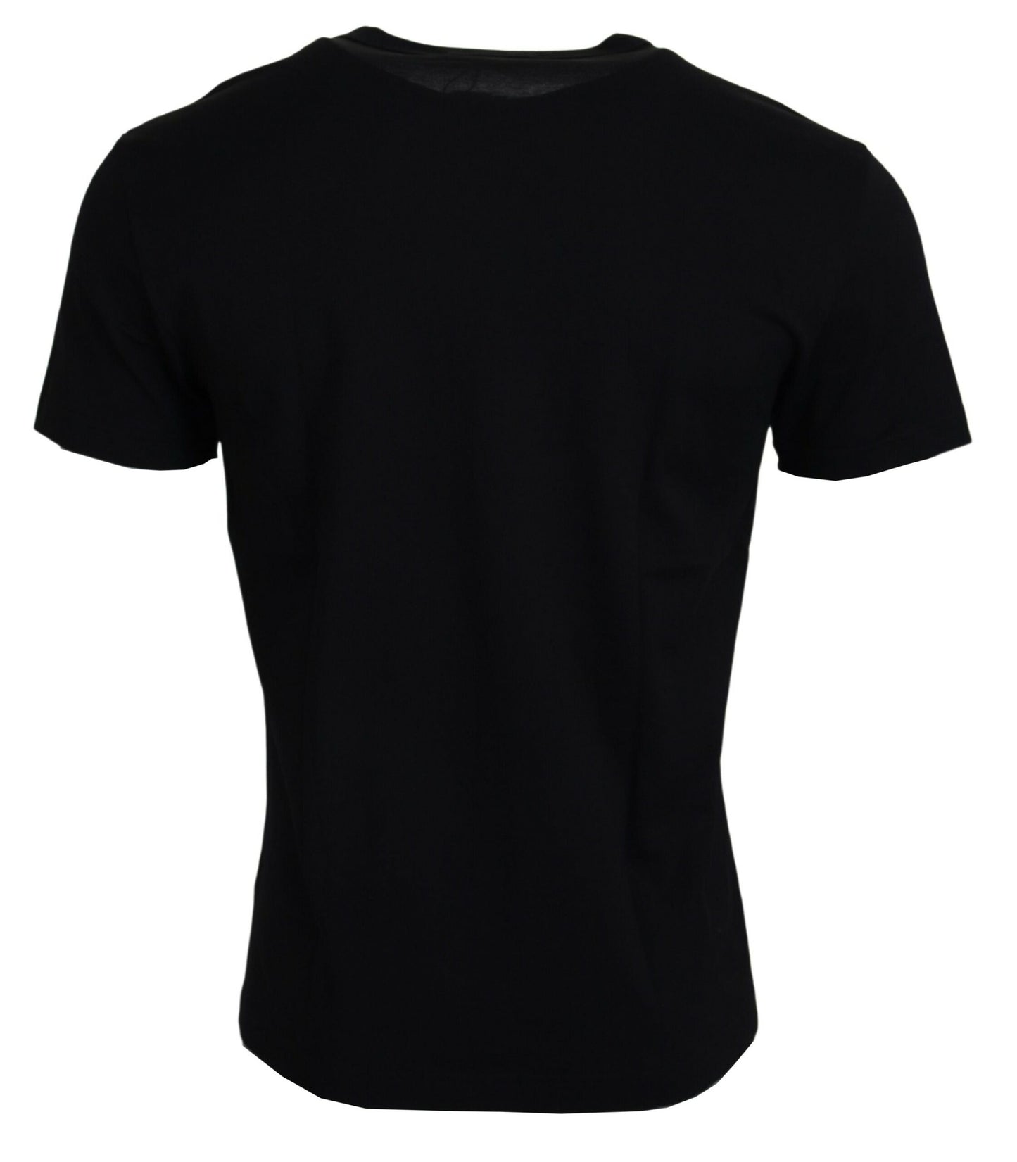 T-shirt in cotone nero chic Dolce &amp; Gabbana per l'uomo moderno