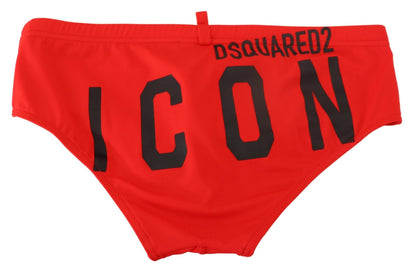 Dsquared² Красные плавки с принтом ICON