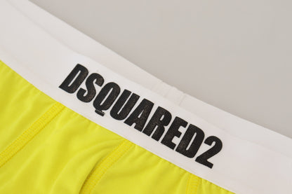 Dsquared² Шикарные желтые мужские трусы из модала стрейч