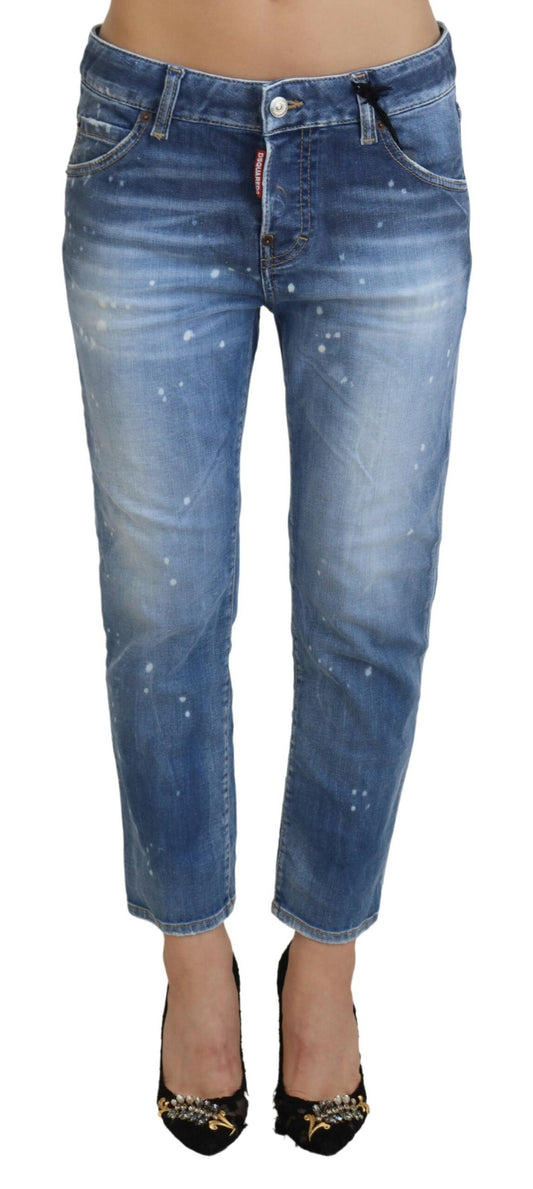 Dsquared² Chic Cropped Blue Denim: migliora il tuo look casual