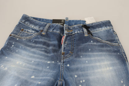 Dsquared² Chic Cropped Blue Denim: migliora il tuo look casual