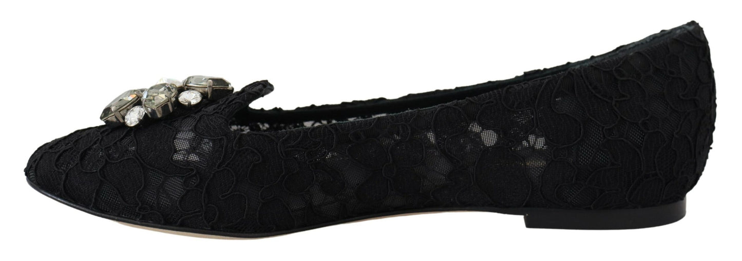 Dolce &amp; Gabbana Scarpe Vally piatte eleganti in pizzo floreale