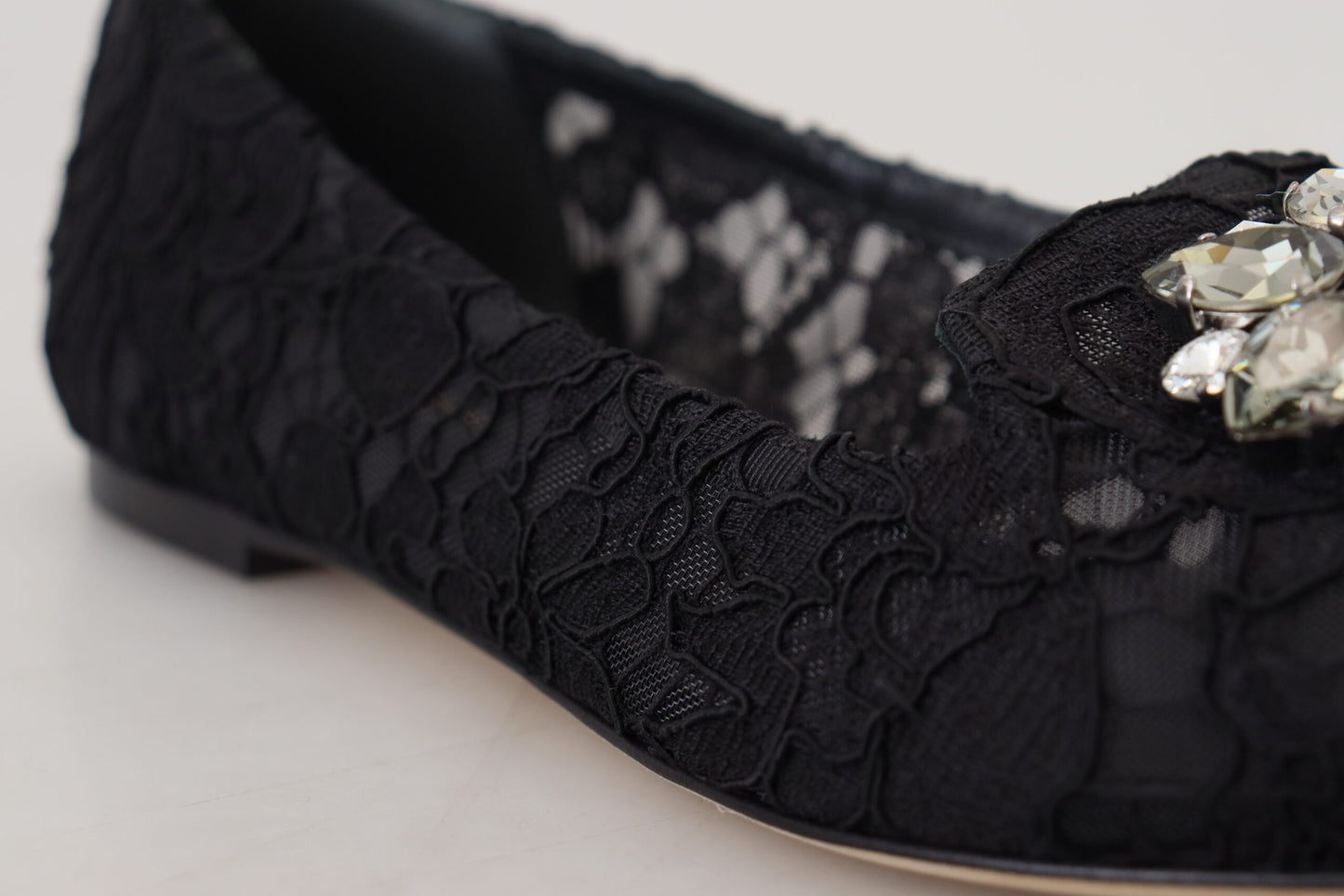 Dolce & Gabbana Elegant Floral Lace Flat Vally Shoes