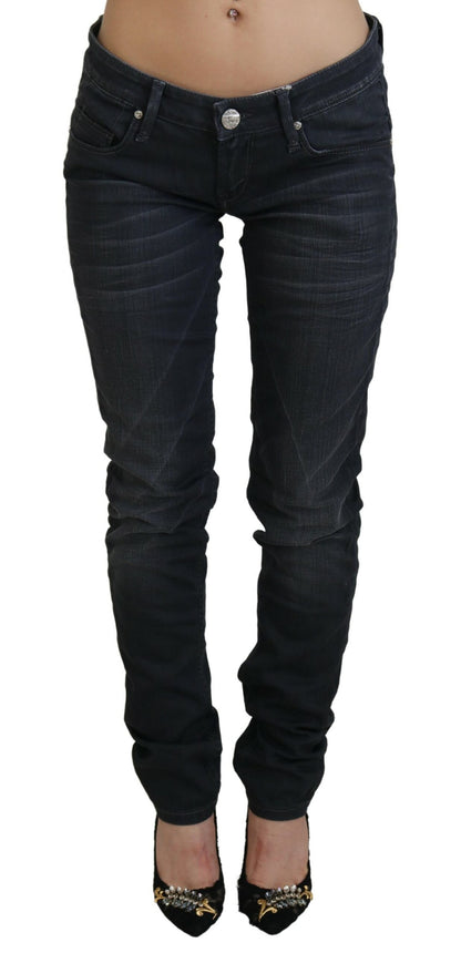 Acht elegante denim nero lavato slim fit