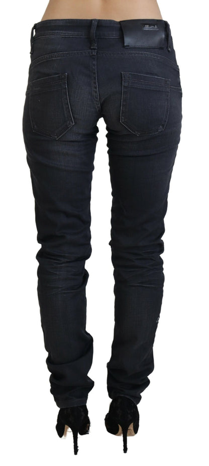 Acht elegante denim nero lavato slim fit