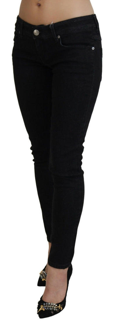 Acht denim slim fit in cotone elegante in nero