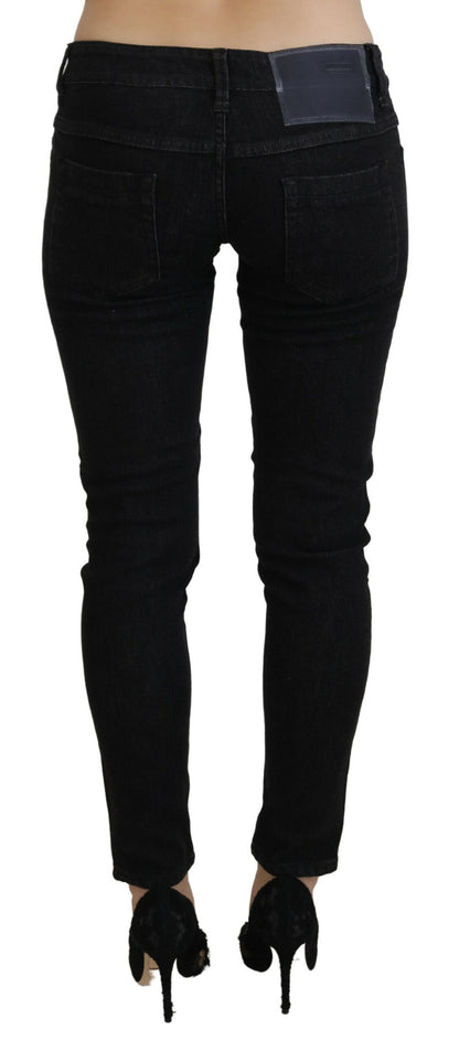 Acht denim slim fit in cotone elegante in nero