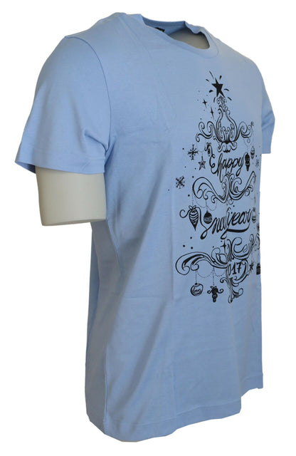 Dolce &amp; Gabbana T-shirt elegante in cotone azzurro