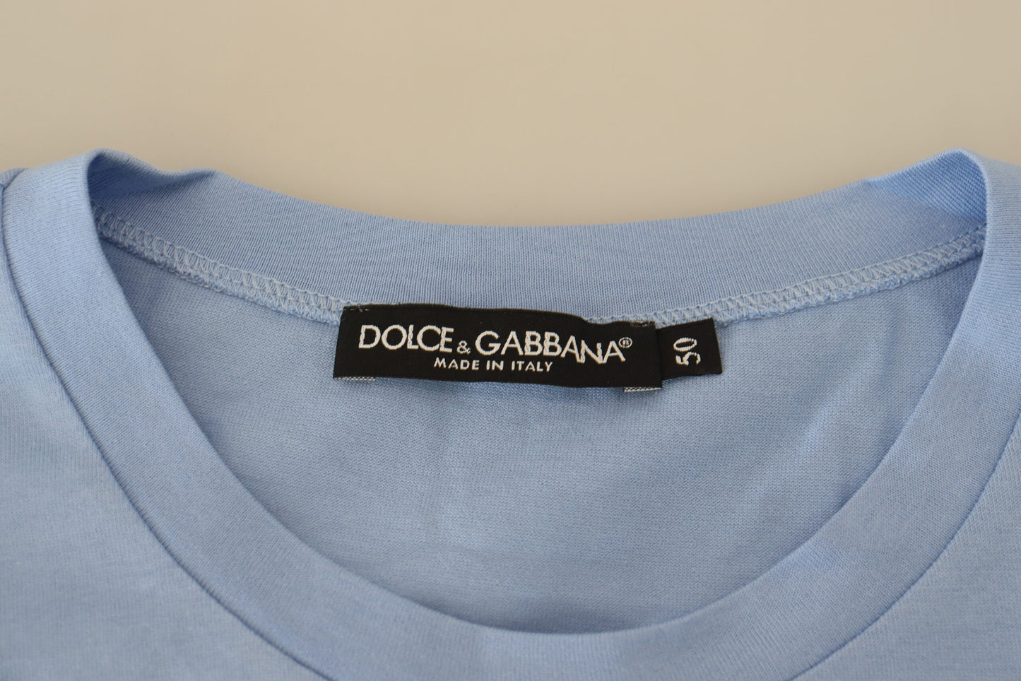 Dolce &amp; Gabbana T-shirt elegante in cotone azzurro