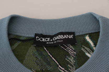 Maglione in lana e seta con ricamo Jungle di Dolce &amp; Gabbana