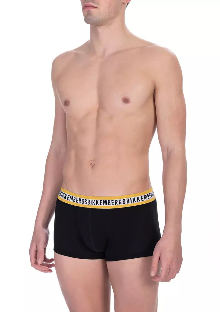 Bikkembergs Nero Cotone Uomo Intimo Boxer Duo