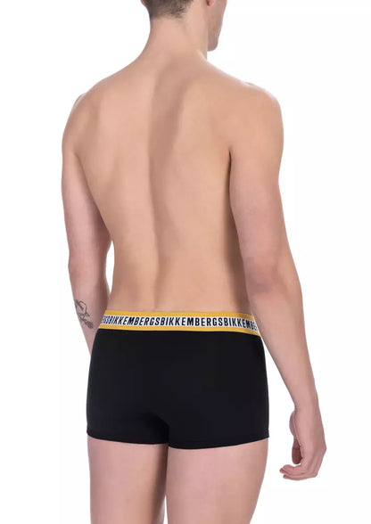 Bikkembergs Nero Cotone Uomo Intimo Boxer Duo