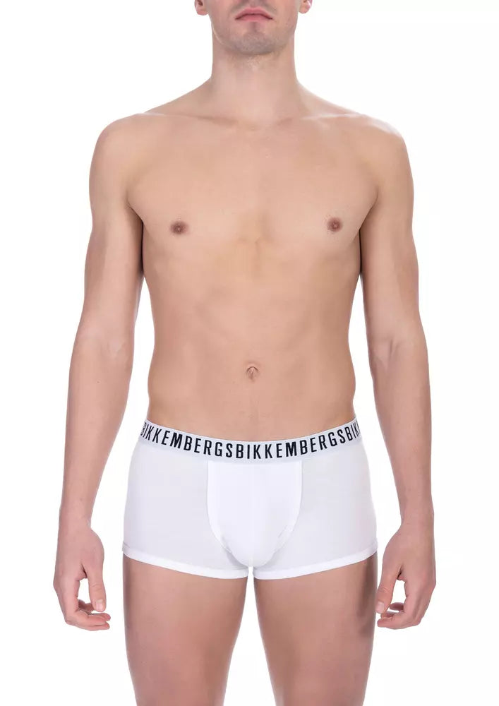 Bikkembergs Sleek White Trunk Bi-Pack для мужчин