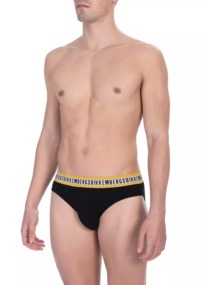 Slip uomo cotone nero Bikkembergs