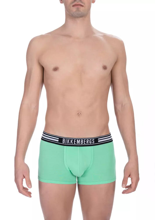 Bikkembergs Confezione da boxer intimo da uomo in cotone verde