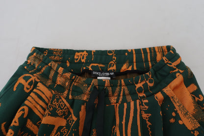 Pantaloni cargo jogger in misto seta multicolore Dolce &amp; Gabbana