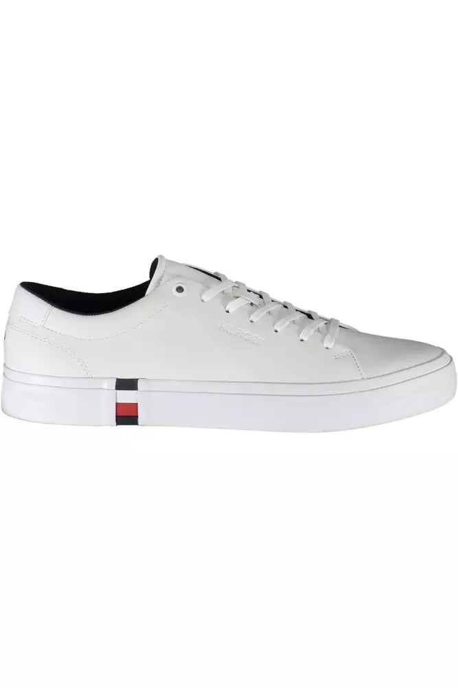 Tommy Hilfiger White Leather Men Sneaker