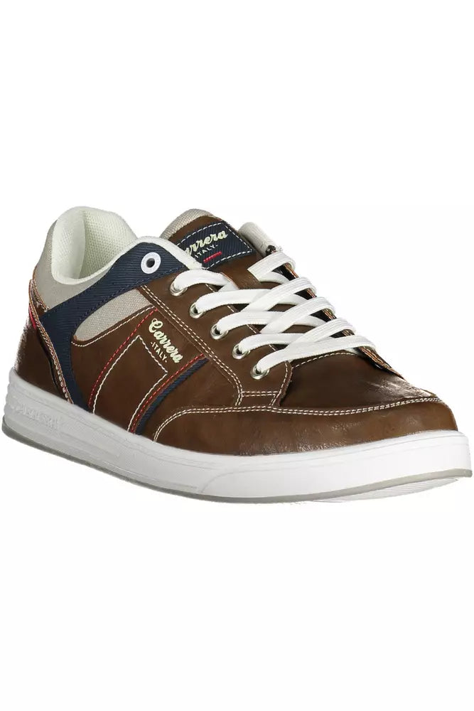 Eclettiche sneakers Carrera marroni con accenti a contrasto