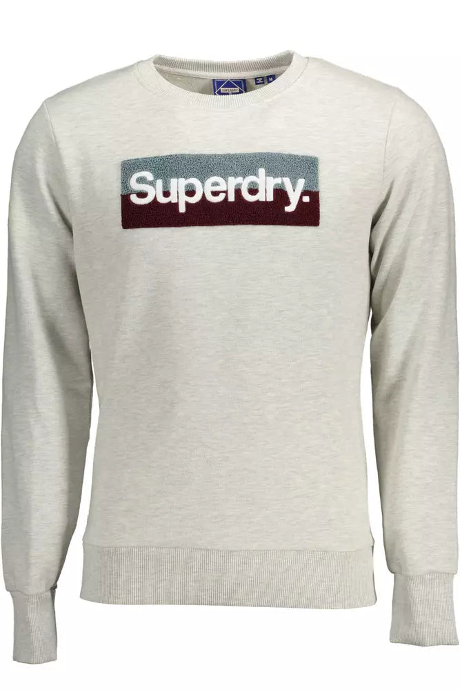 Серый свитшот с вышивкой Superdry Chic