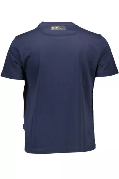 Maglietta Plein Sport Athletic blu girocollo con dettaglio logo